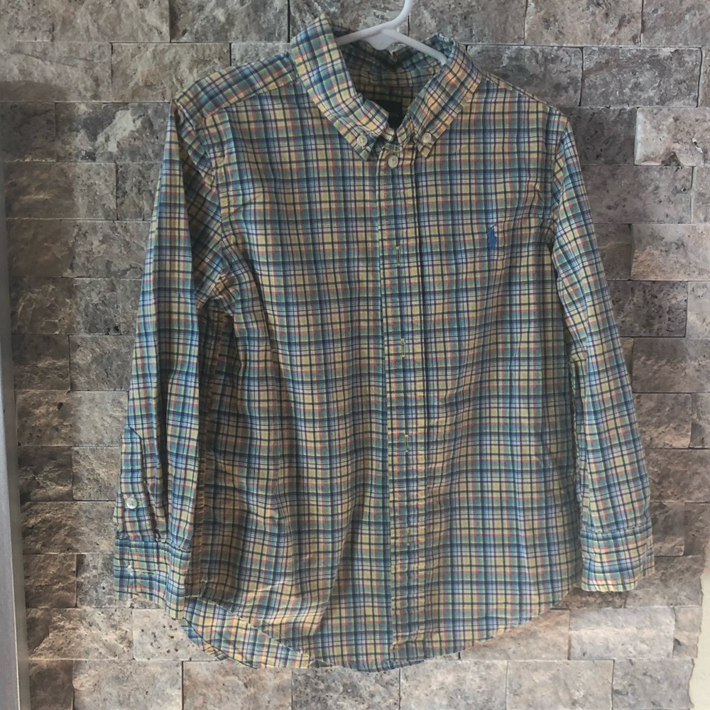 Ralph Lauren Oxford Plaid Button-Down for Boys -…